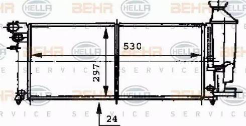 BEHR HELLA SERVICE 8MK 376 716-471 - Радіатор, охолодження двигуна autozip.com.ua