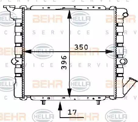 BEHR HELLA Service 8MK 376 716-051 - Радіатор, охолодження двигуна autozip.com.ua