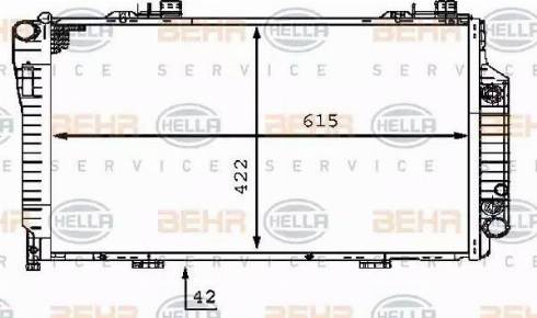 BEHR HELLA Service 8MK 376 710-364 - Радіатор, охолодження двигуна autozip.com.ua