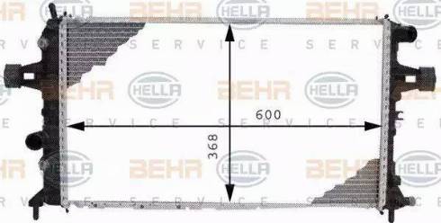 BEHR HELLA Service 8MK 376 710-334 - Радіатор, охолодження двигуна autozip.com.ua