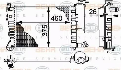 BEHR HELLA SERVICE 8MK 376 710-251 - Радіатор, охолодження двигуна autozip.com.ua