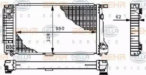 BEHR HELLA Service 8MK 376 711-661 - Радіатор, охолодження двигуна autozip.com.ua