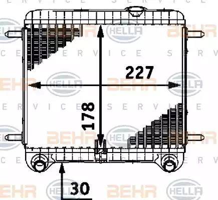 BEHR HELLA Service 8MK 376 718-561 - Радіатор, охолодження двигуна autozip.com.ua