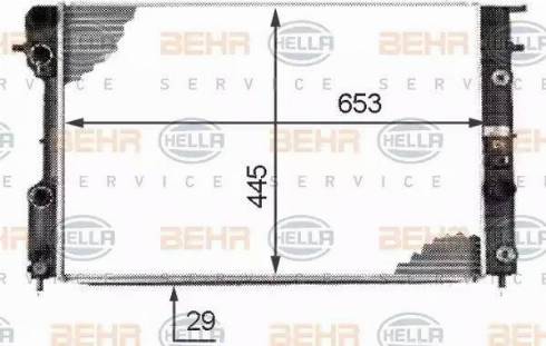 BEHR HELLA Service 8MK 376 718-661 - Радіатор, охолодження двигуна autozip.com.ua