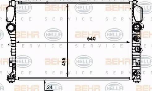 BEHR HELLA Service 8MK 376 718-024 - Радіатор, охолодження двигуна autozip.com.ua