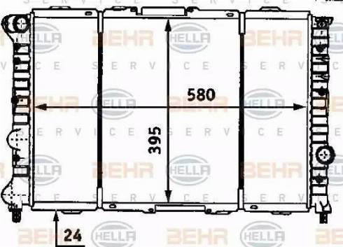 BEHR HELLA Service 8MK 376 718-111 - Радіатор, охолодження двигуна autozip.com.ua