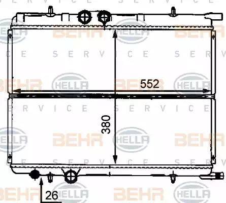 BEHR HELLA Service 8MK 376 718-181 - Радіатор, охолодження двигуна autozip.com.ua