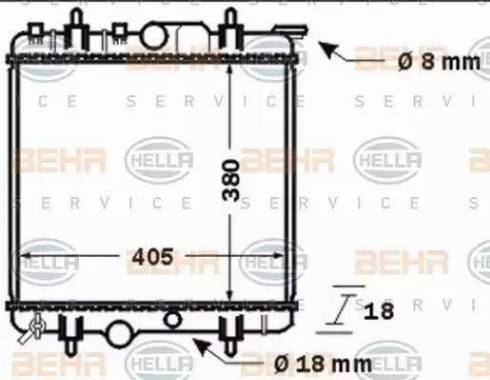 BEHR HELLA Service 8MK 376 718-241 - Радіатор, охолодження двигуна autozip.com.ua