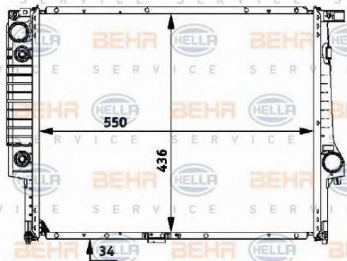 BEHR HELLA Service 8MK 376 713-094 - Радіатор, охолодження двигуна autozip.com.ua