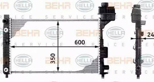 BEHR HELLA Service 8MK 376 713-044 - Радіатор, охолодження двигуна autozip.com.ua