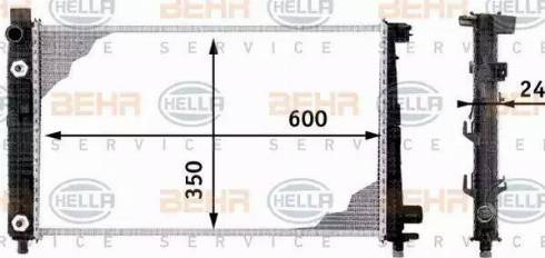 BEHR HELLA Service 8MK 376 713-054 - Радіатор, охолодження двигуна autozip.com.ua