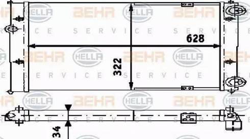 BEHR HELLA Service 8MK 376 713-731 - Радіатор, охолодження двигуна autozip.com.ua