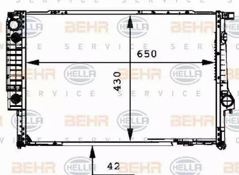 BEHR HELLA Service 8MK 376 712-131 - Радіатор, охолодження двигуна autozip.com.ua