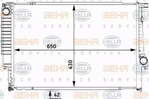 BEHR HELLA Service 8MK 376 712-121 - Радіатор, охолодження двигуна autozip.com.ua