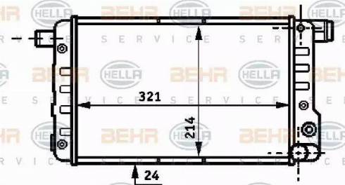 BEHR HELLA Service 8MK 376 717-051 - Радіатор, охолодження двигуна autozip.com.ua