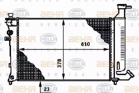BEHR HELLA SERVICE 8MK 376 717-291 - Радіатор, охолодження двигуна autozip.com.ua