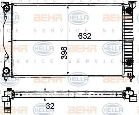 BEHR HELLA Service 8MK 376 780-251 - Радіатор, охолодження двигуна autozip.com.ua