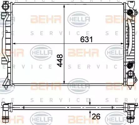 BEHR HELLA SERVICE 8MK 376 781-031 - Радіатор, охолодження двигуна autozip.com.ua