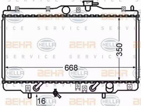 BEHR HELLA Service 8MK 376 724-511 - Радіатор, охолодження двигуна autozip.com.ua