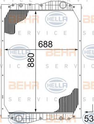 BEHR HELLA Service 8MK 376 726-571 - Радіатор, охолодження двигуна autozip.com.ua