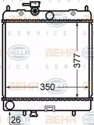 BEHR HELLA Service 8MK 376 726-691 - Радіатор, охолодження двигуна autozip.com.ua