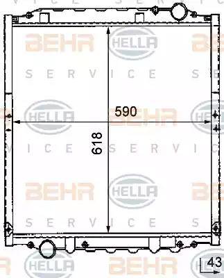 BEHR HELLA Service 8MK 376 726-641 - Радіатор, охолодження двигуна autozip.com.ua