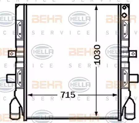 BEHR HELLA Service 8MK 376 726-661 - Радіатор, охолодження двигуна autozip.com.ua