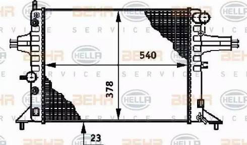 BEHR HELLA Service 8MK 376 720-651 - Радіатор, охолодження двигуна autozip.com.ua
