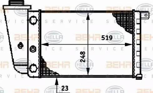 BEHR HELLA Service 8MK 376 720-051 - Радіатор, охолодження двигуна autozip.com.ua