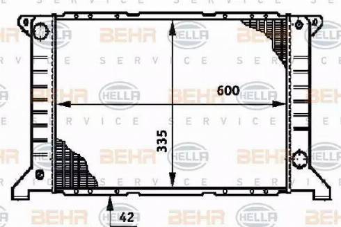 BEHR HELLA SERVICE 8MK 376 720-201 - Радіатор, охолодження двигуна autozip.com.ua