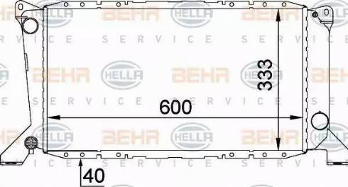 BEHR HELLA SERVICE 8MK 376 720-211 - Радіатор, охолодження двигуна autozip.com.ua