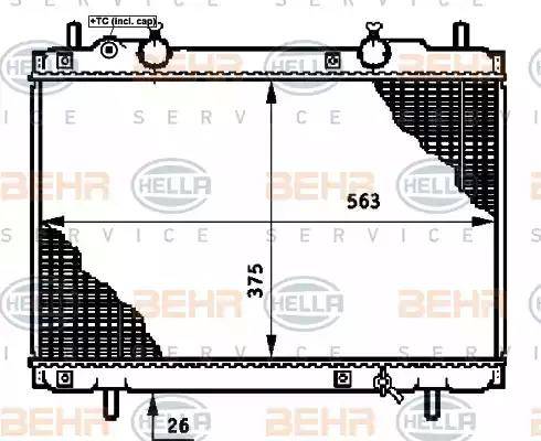 BEHR HELLA Service 8MK 376 720-751 - Радіатор, охолодження двигуна autozip.com.ua