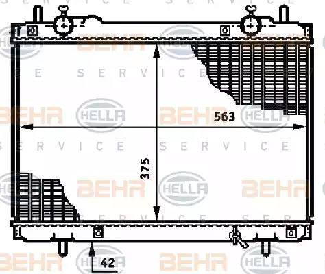 BEHR HELLA Service 8MK 376 720-771 - Радіатор, охолодження двигуна autozip.com.ua