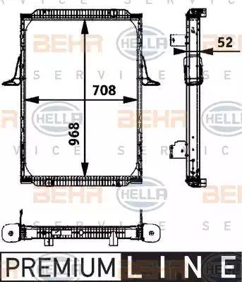 BEHR HELLA Service 8MK 376 721-731 - Радіатор, охолодження двигуна autozip.com.ua