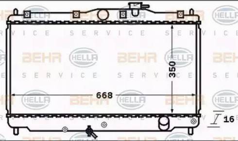 BEHR HELLA Service 8MK 376 722-681 - Радіатор, охолодження двигуна autozip.com.ua