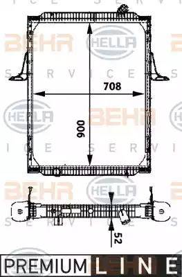 BEHR HELLA Service 8MK 376 722-061 - Радіатор, охолодження двигуна autozip.com.ua