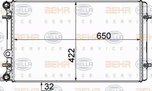 BEHR HELLA Service 8MK 376 727-791 - Радіатор, охолодження двигуна autozip.com.ua