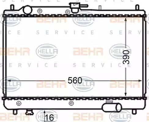 BEHR HELLA SERVICE 8MK 376 727-751 - Радіатор, охолодження двигуна autozip.com.ua