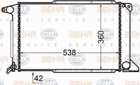 BEHR HELLA SERVICE 8MK 376 727-761 - Радіатор, охолодження двигуна autozip.com.ua