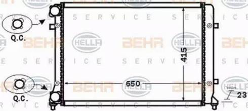 BEHR HELLA Service 8MK 376 774-011 - Радіатор, охолодження двигуна autozip.com.ua