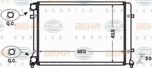 BEHR HELLA Service 8MK 376 774-021 - Радіатор, охолодження двигуна autozip.com.ua