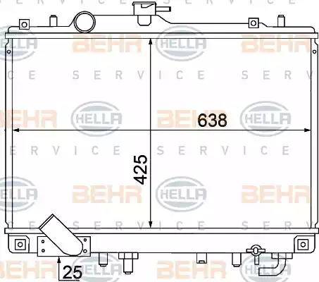 BEHR HELLA Service 8MK 376 770-391 - Радіатор, охолодження двигуна autozip.com.ua