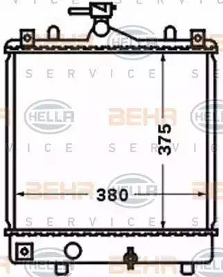 BEHR HELLA Service 8MK 376 771-161 - Радіатор, охолодження двигуна autozip.com.ua
