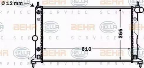 BEHR HELLA Service 8MK 376 771-181 - Радіатор, охолодження двигуна autozip.com.ua