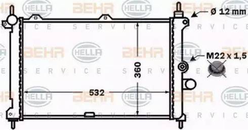 BEHR HELLA Service 8MK 376 771-171 - Радіатор, охолодження двигуна autozip.com.ua