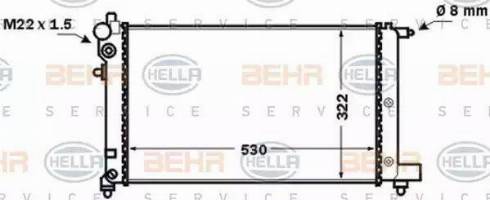 BEHR HELLA SERVICE 8MK 376 771-281 - Радіатор, охолодження двигуна autozip.com.ua
