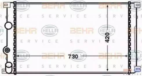 BEHR HELLA Service 8MK 376 771-731 - Радіатор, охолодження двигуна autozip.com.ua