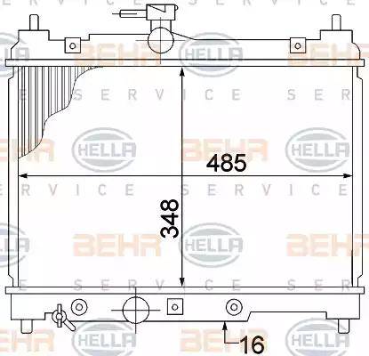 BEHR HELLA Service 8MK 376 773-461 - Радіатор, охолодження двигуна autozip.com.ua