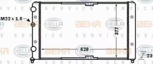 BEHR HELLA Service 8MK 376 773-791 - Радіатор, охолодження двигуна autozip.com.ua