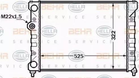BEHR HELLA Service 8MK 376 772-491 - Радіатор, охолодження двигуна autozip.com.ua